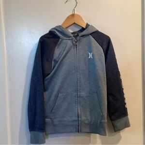 Hurley Light Blue Kids Hoodie with Navy Accents